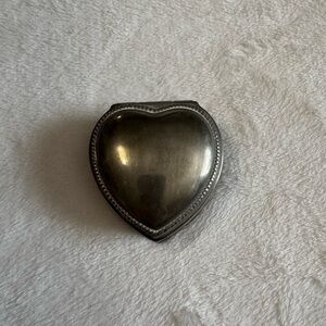 Silver Heart-Shaped Decorative Box